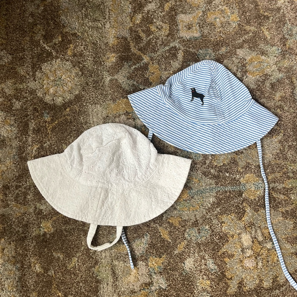 The Black Dog Blue and White Striped Kids Hat